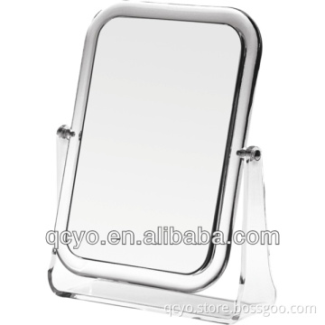 China rectangle acrylic mirror with flexible/rotating acrylic stand